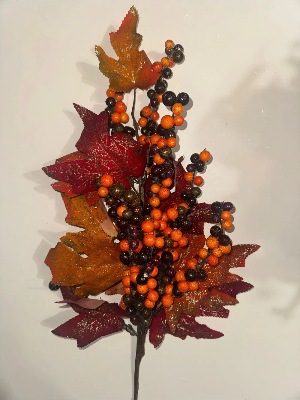 Hobby Lobby Orange & Burgundy Maple Berry Stem